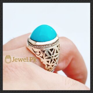 Irani Ring + Nishapuri Feroza Handmade Silver 925 Ring