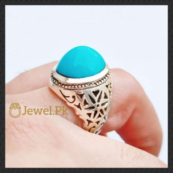 Irani Ring + Nishapuri Feroza Handmade Silver 925 Ring