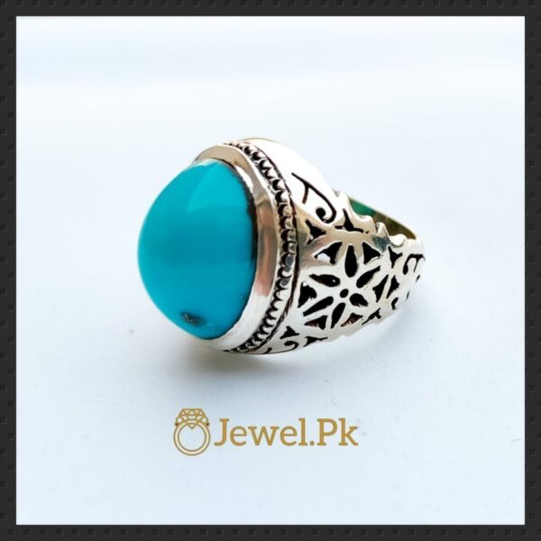 Irani Ring + Nishapuri Feroza Handmade Silver 925 Ring