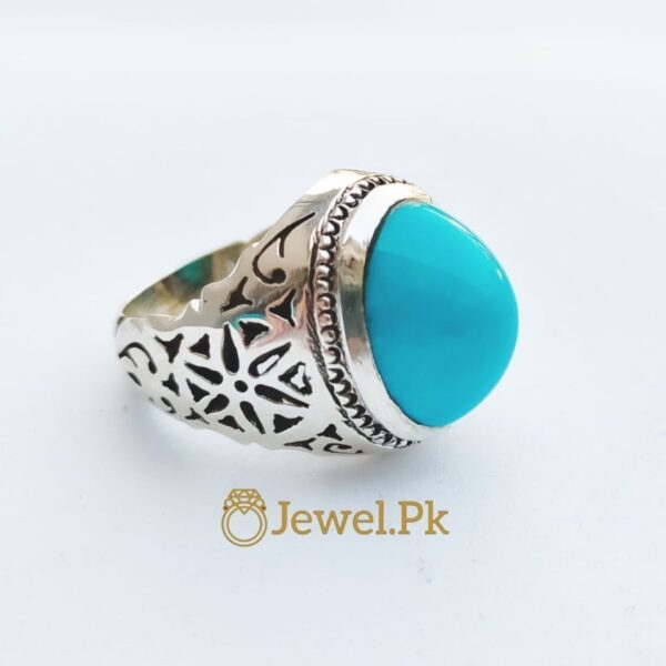 Irani Ring + Nishapuri Feroza Handmade Silver 925 Ring