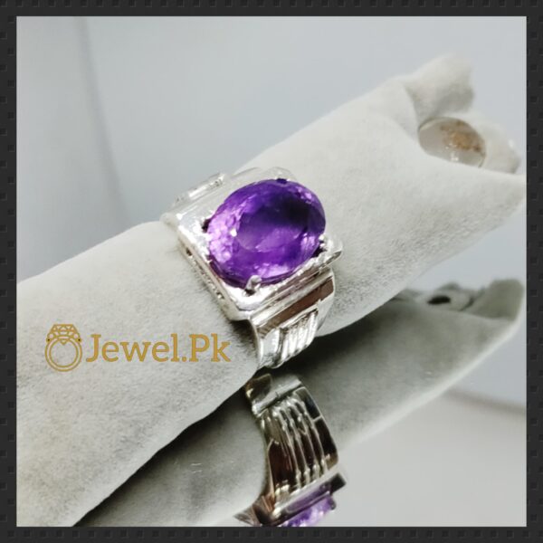 Natural Amethyst Ring in 925 Silver buy online in pakistan