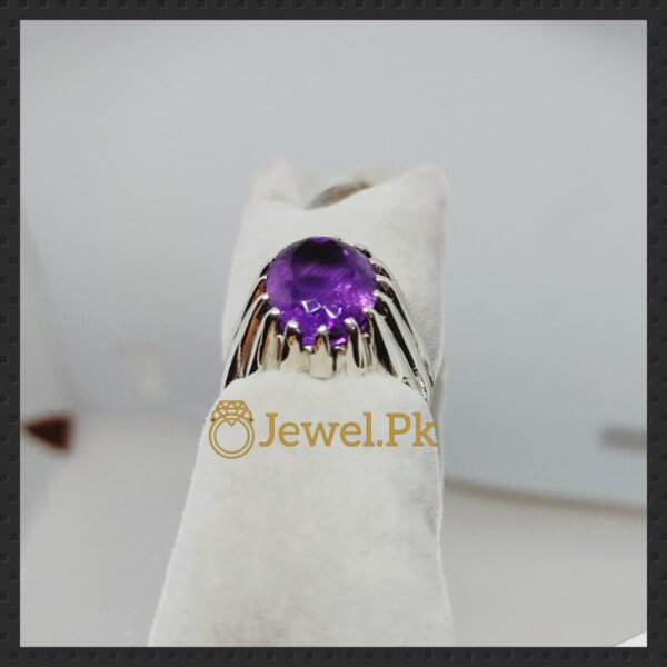 Natural Amethyst Ring in 925 Silver buy online in pakistan