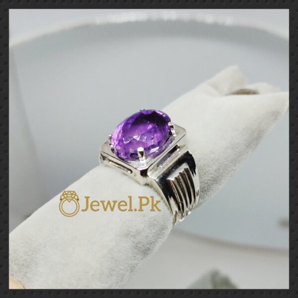 Natural Amethyst Ring in 925 Silver buy online in pakistan
