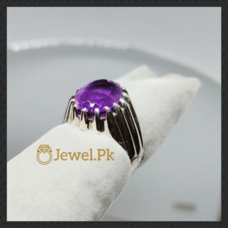 Natural Amethyst Ring in 925 Silver buy online in pakistan
