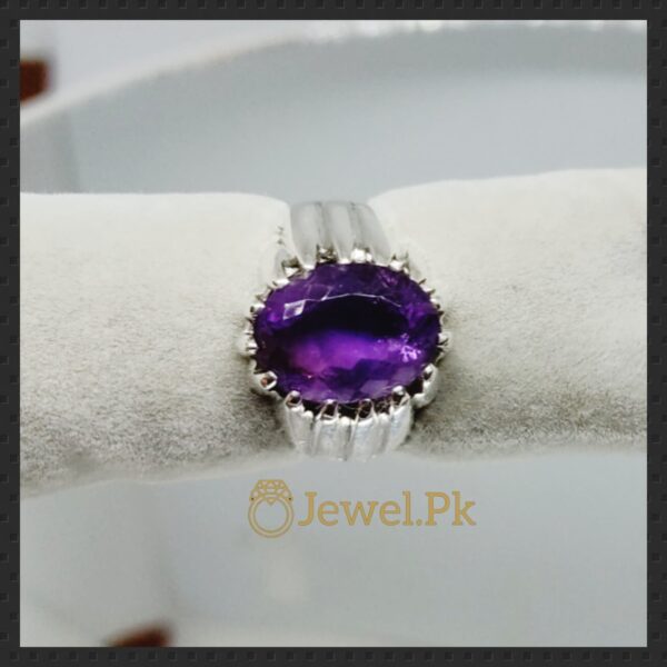 Natural Amethyst Ring in 925 Silver buy online in pakistan