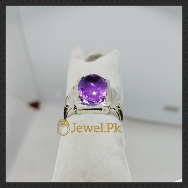 Natural Amethyst Ring in 925 Silver buy online in pakistan