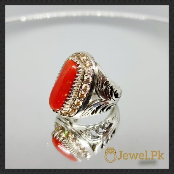 Natural Coral Marjaan Ring