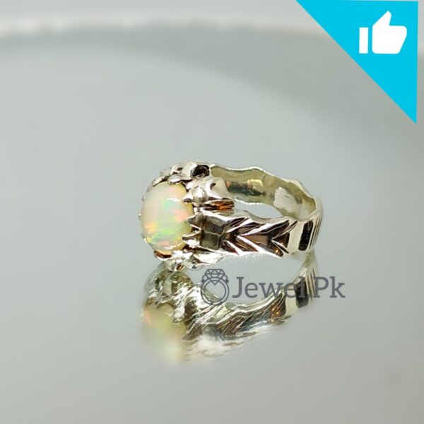 Beautiful Natural Opal Ring in Silver 925