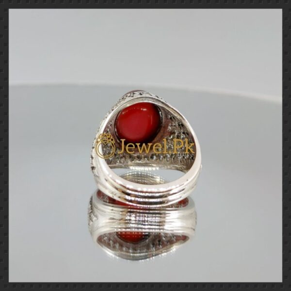Aqeeq Ring - Irani - Yemini Aqeeq Agate stone - Red Brown Color