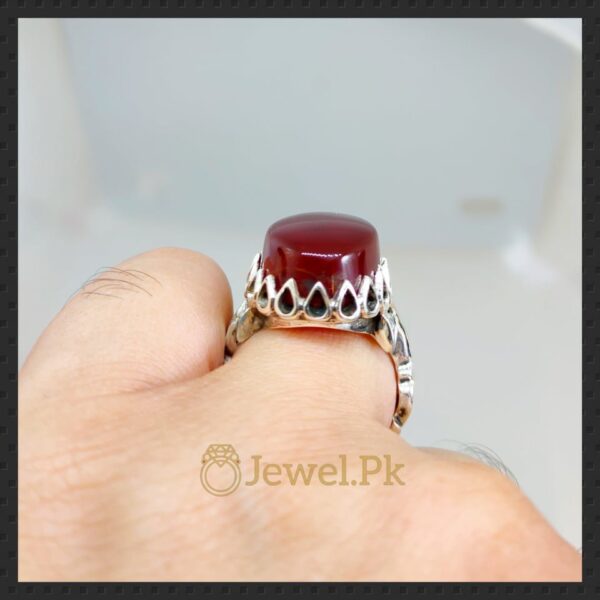 Natural agate rings in silver 925 bu online in pakistan