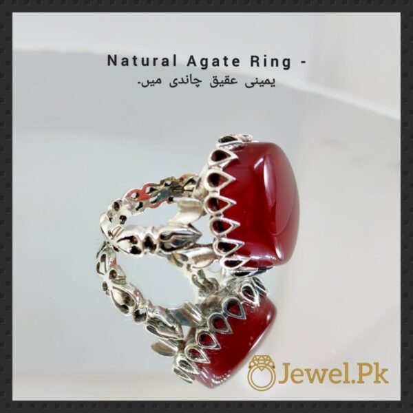 Natural agate rings in silver 925 bu online in pakistan