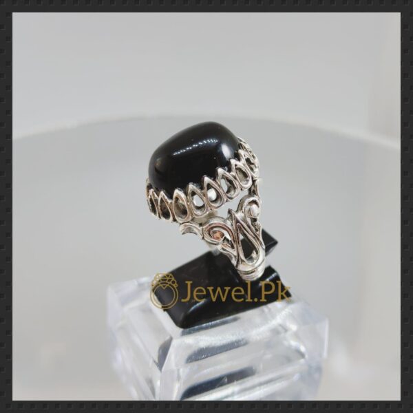 Silver 925 Chandi Ring in Agate - Aqeeq Ring