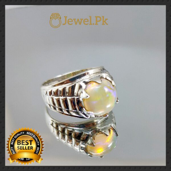 Silver 925 Chandi Ring in Agate - Aqeeq Ring