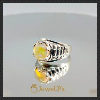 Silver 925 Chandi Ring in Agate - Aqeeq Ring