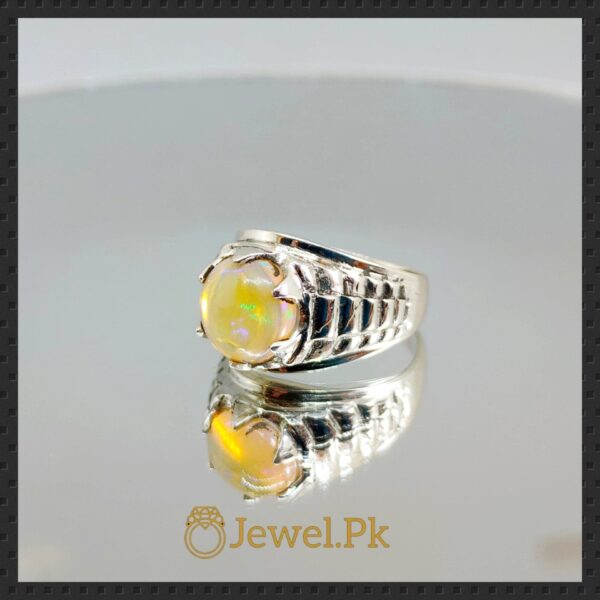 Silver 925 Chandi Ring in Agate - Aqeeq Ring