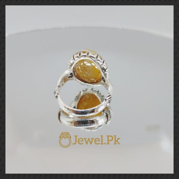 Silver 925 Chandi Ring in Agate - Aqeeq Ring
