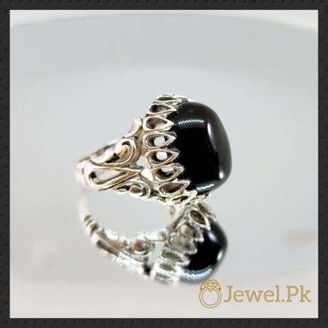 Silver 925 Chandi Ring in Agate - Aqeeq Ring