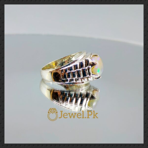 Silver 925 Chandi Ring in Agate - Aqeeq Ring