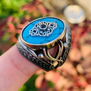 Turkish Rings buy online in Pakistan Silver 925 Ring Yemeni Feroza Turquoise