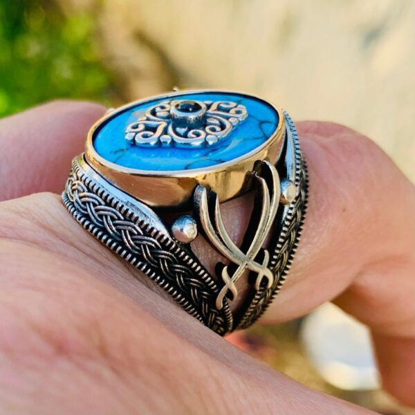 Turkish Rings buy online in Pakistan Silver 925 Ring Yemeni Feroza Turquoise