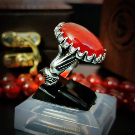 Handmade 925 Silver Aqeeq Ring