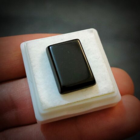 Black Agate Stone - Black Square Aqeeq agate