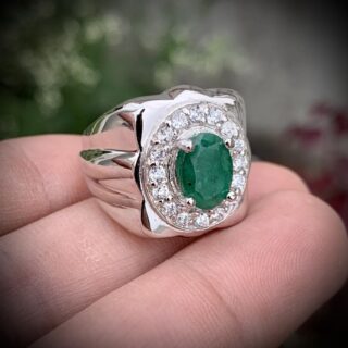 Emerald Ring - Handmade 925 Silver Beautiful