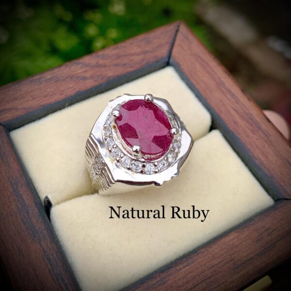 Natural Ruby - Yaqoot Ring 925 Handmade silver