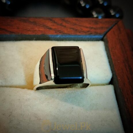 Black Aqeeq Silver 925 Stamped