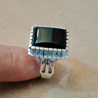 Black Aqeeq Ring