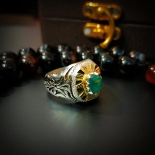 natural zambian emerald zamurd ring