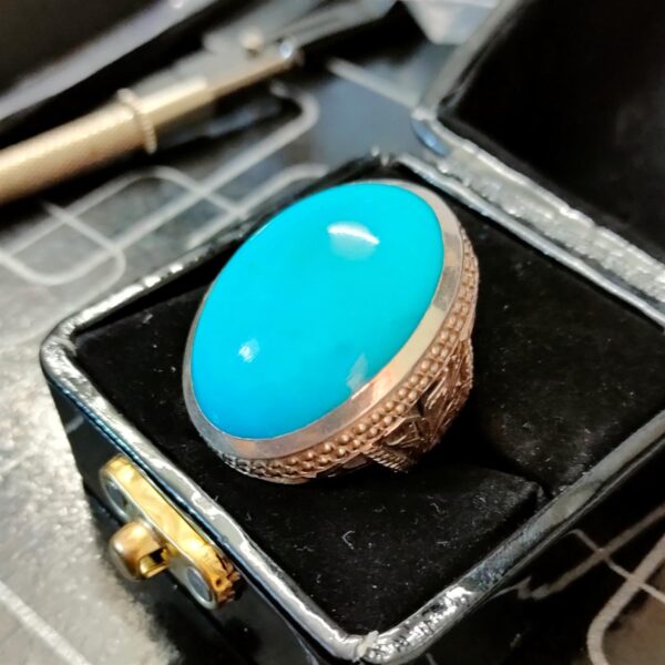 Nishapuri feroza 925 Silver handmade ring