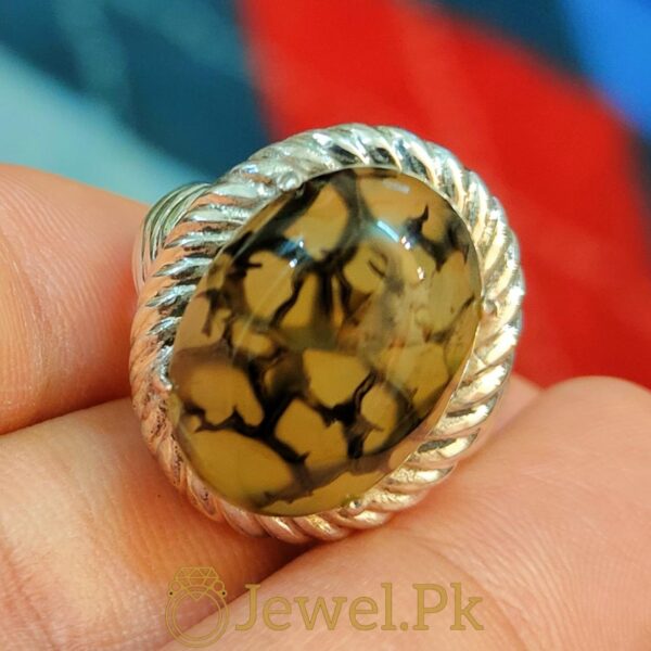 Natural Shajiri Aqeeq Ring Beautiful Aqeeq 1