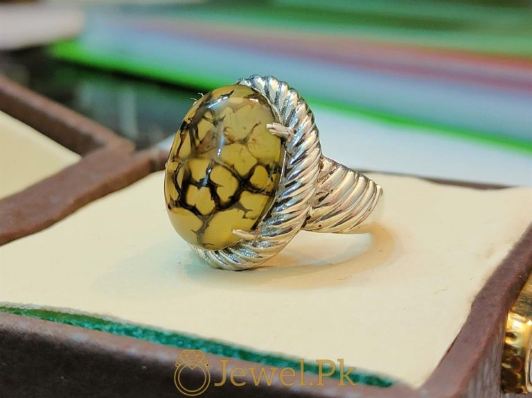 Natural Shajiri Aqeeq Ring Beautiful Aqeeq 4