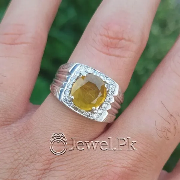 Natural Yellow Sapphire Ring Pukhraj Ring buy online Handmade Ring 5