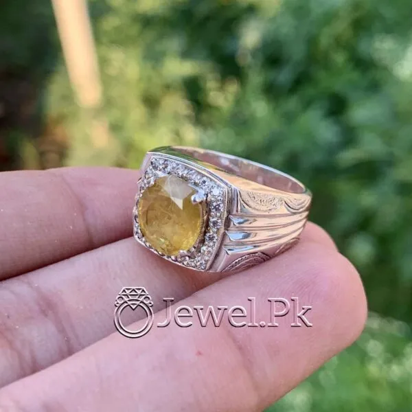 Yellow Sapphire + Pukhraj Ring