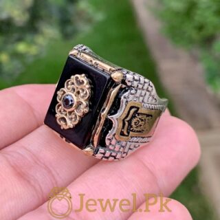 Turkish Ring- Black Aqeeq Ottoman ring