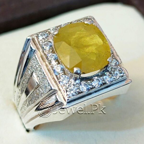 Beautiful Natural Yellow Sapphire Ring - Pukhraj Ring Handmade