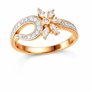 Luxury Italian Women Ring Zircons - 925 Silver Chandi