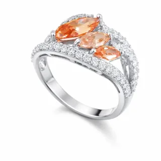 Luxury Italian ladies Ring - 925 Silver Chandi