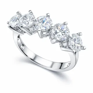 Luxurious Italian Ladies Ring - 925 Italian Silver - Rhodium Plated