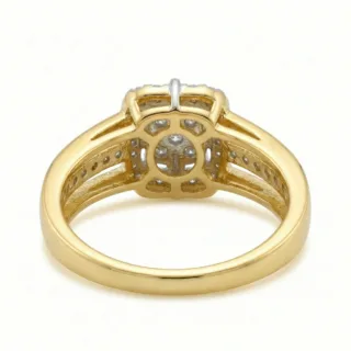 Italian Silver Ring 925 Pure Italy Made Gold Plated 3