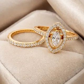 Luxury Italian Women Twin Ring - 925 Silver Imported