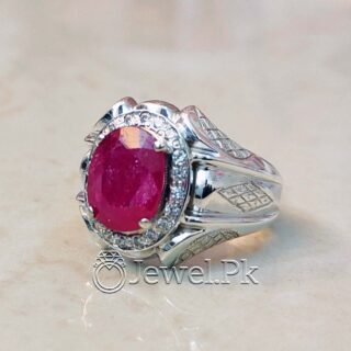 ruby ring - 925 silver ring
