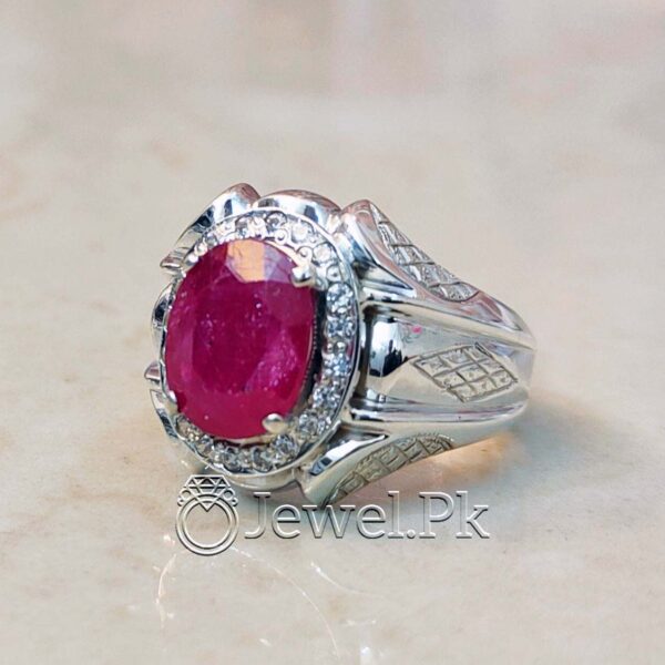 ruby ring - 925 silver ring