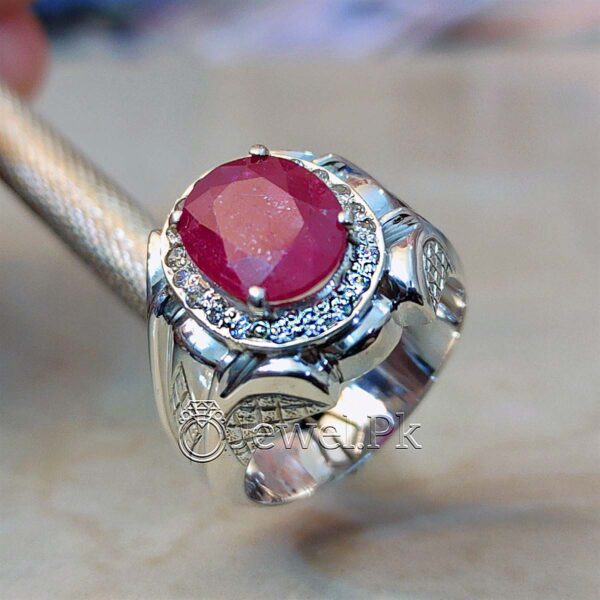 ruby ring - 925 silver ring