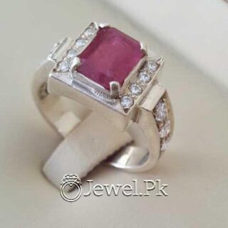 Natural Ruby Ring 925 Silver Chandi - Yaqoot Ring
