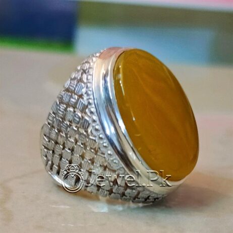 Zard Aqeeq Ring Yellow Agate