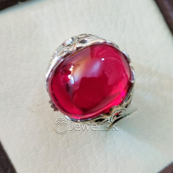 Anaari Yaqoot Pottaa Stone 925 Silver Handmade Ring 6