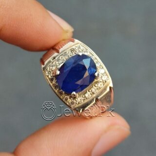 Blue Sapphire - Neelum - Neelam Ring 925 Silver Chandi